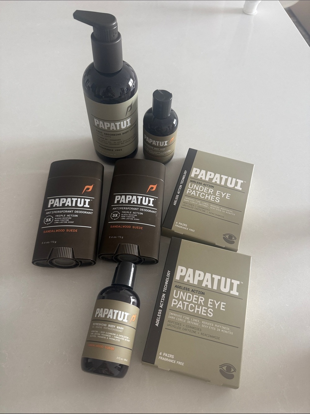 PAPATUI Men’s Grooming Kit — Deodorant, Body Wash & Under Eye Patches